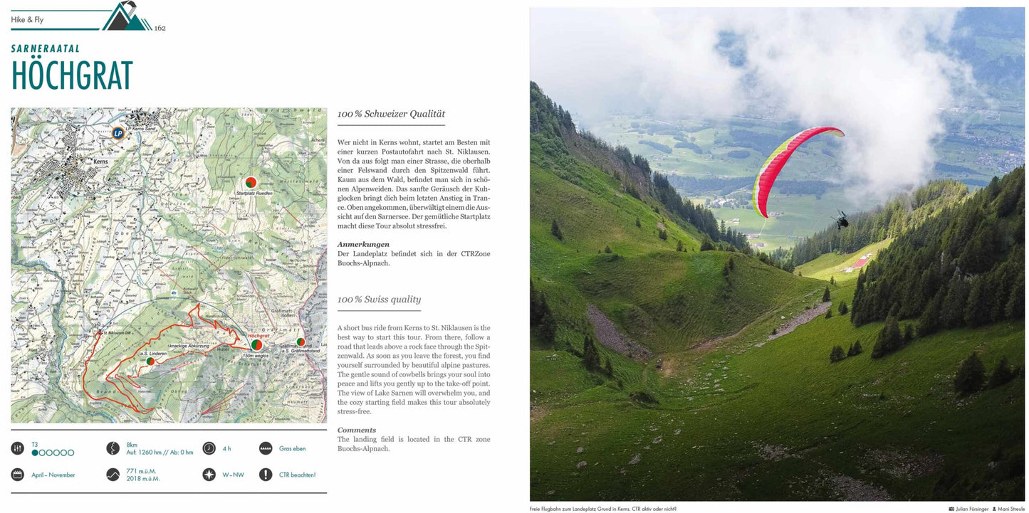 Hike & Fly Guide Central Switzerland